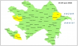 Küləkli hava şəraiti ilə bağlı sarı xəbərdarlıq