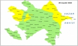Küləkli hava şəraiti ilə bağlı sarı xəbərdarlıq verilib