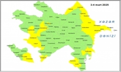 Küləkli hava şəraiti ilə bağlı sarı xəbərdarlıq verilib