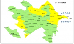 Küləkli hava şəraiti ilə bağlı sarı xəbərdarlıq verilib