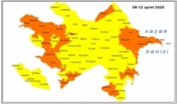 Küləkli hava şəraiti ilə bağlı sarı və narıncı xəbərdarlıq verilib