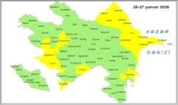 Küləkli hava şəraiti ilə bağlı sarı xəbərdarlıq verilib
