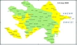 Küləkli hava şəraiti ilə bağlı sarı xəbərdarlıq verilib
