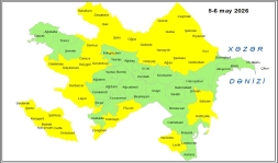 Küləkli hava şəraiti ilə bağlı sarı xəbərdarlıq verilib
