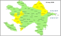 Küləkli hava şəraiti ilə bağlı sarı xəbərdarlıq verilib