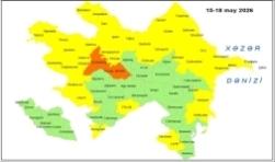 Küləkli hava şəraiti ilə bağlı sarı və narıncı xəbərdarlıq verilib