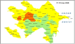 Küləkli hava şəraiti ilə bağlı sarı və narıncı xəbərdarlıq verilib