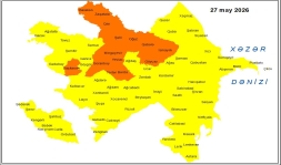 Küləkli hava şəraiti ilə bağlı sarı və narıncı xəbərdarlıq verilib
