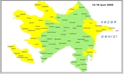 Küləkli hava şəraiti ilə bağlı sarı xəbərdarlıq verilib