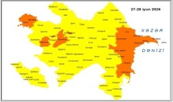 Küləkli hava şəraiti ilə bağlı sarı və narıncı xəbərdarlıq verilib